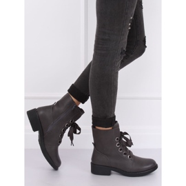 Botas cinza com cordões cinza ZX2805 cinza 1 Botas cinza com cordões cinza ZX2805 cinza 1