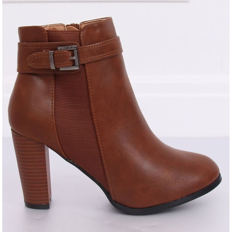 Botas marrons de salto alto F815-2 Camel marrom 1