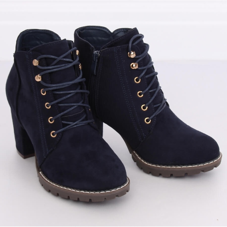 Botas de salto alto azul marinho 995-30 Navy azul-marinho 1