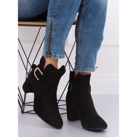 Botas pretas YL53 de salto alto preto 2