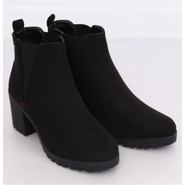 Botas pretas com salto largo W373 Preto 1 Botas pretas com salto largo W373 Preto 1
