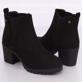 Botas pretas com salto largo W373 Preto 2 Botas pretas com salto largo W373 Preto 2