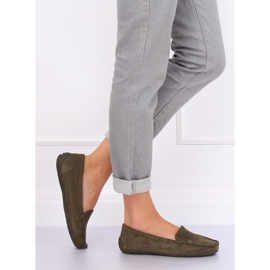 Mocassins femininos verdes R812-1 verdes 2