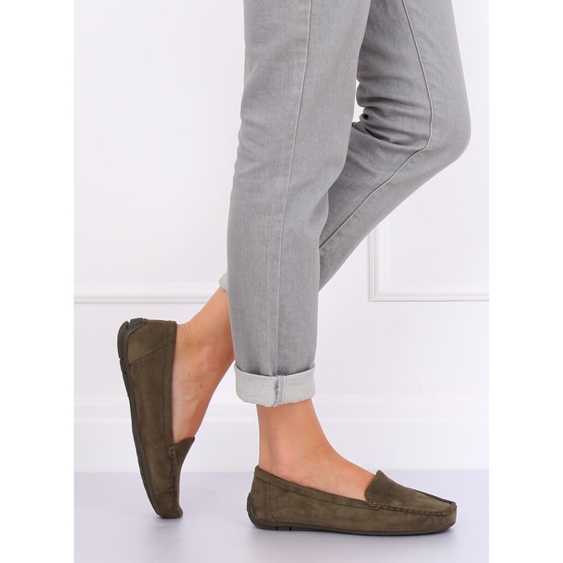 Mocassins femininos verdes R812-1 verdes 2