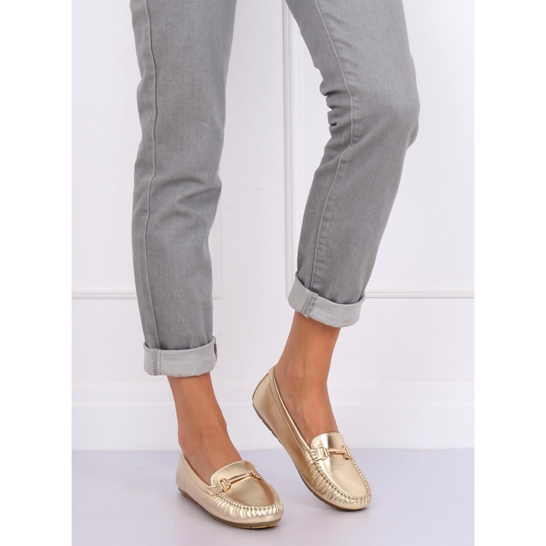 Mocassins femininos ouro L7189A ouro dourado 1