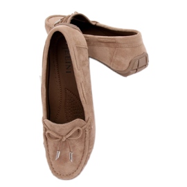 Mocassins bege feminino R812 Khaki marrom multicolorido 1