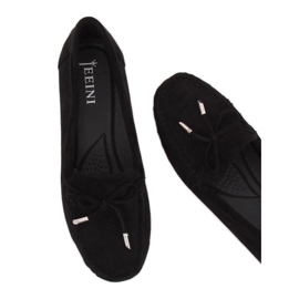 Mocassins femininos negros R812 Preto 1