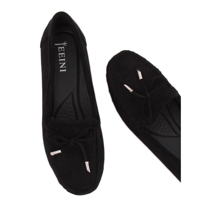 Mocassins femininos negros R812 Preto 1