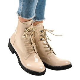 Botas de cano altas bege para mulher XW37278 1 Botas de cano altas bege para mulher XW37278 1
