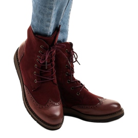 Botas caçadores para mulheres bordô C366 vermelho 1