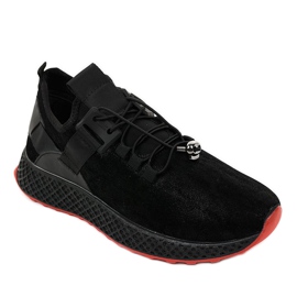 Calçados esportivos masculinos negros GM807 preto 1