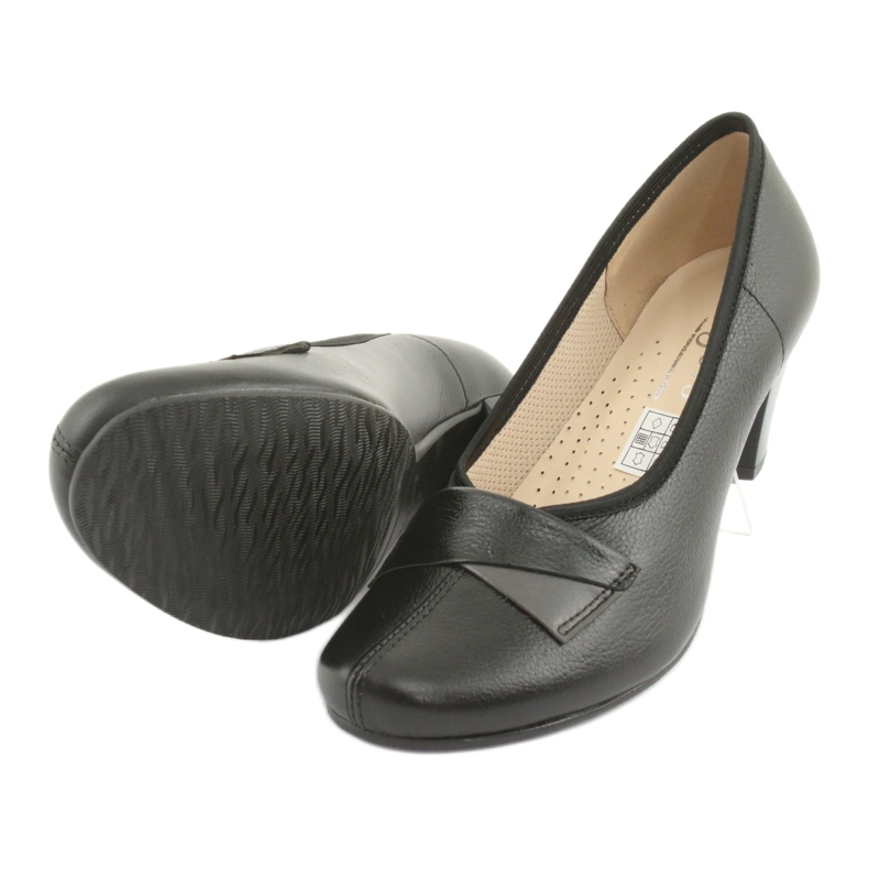 Bombas de couro feminino de Gregors 570 preto 5
