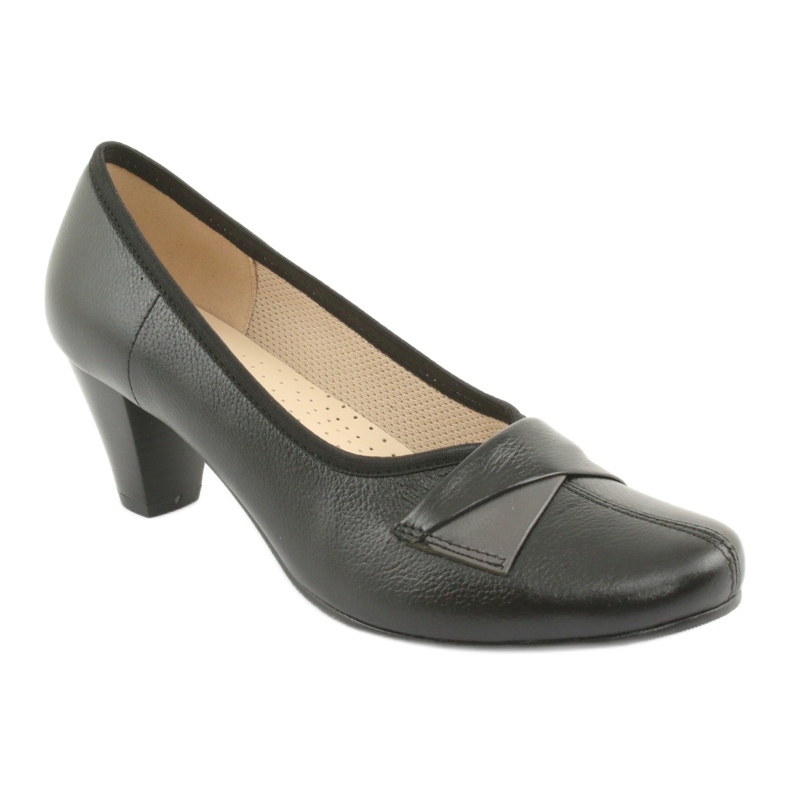 Bombas de couro feminino de Gregors 570 preto 1