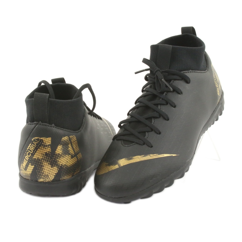 Chuteiras Nike Mercurial SuperflyX 6 Academy Gs Tf Jr AH7344-077 preto 3