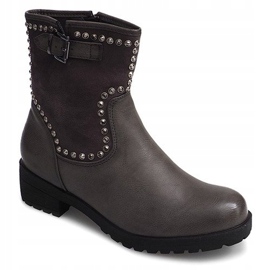 Botas motorizadas cinza com tachas 1640 1