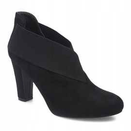 Botas de camurça em um post 7-206 preto 2