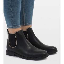 Botas pretas isoladas com elástico 1003-PA preto 1