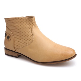 Botas elegantes, sapatos CM06 Bege 1