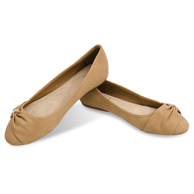 Bailarinas com arco 6554 Khaki multicolorido 1