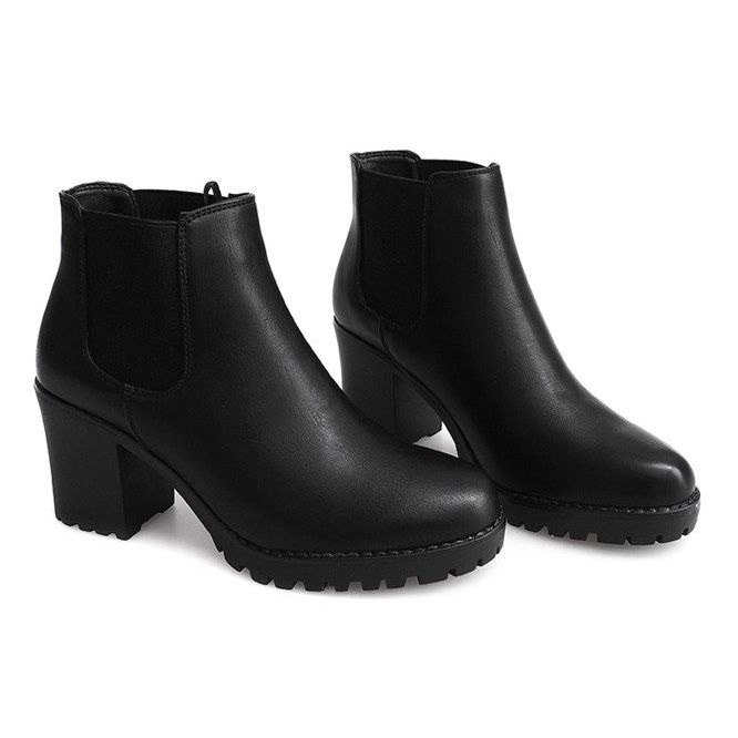 Botas quentes em poste com elástico DR10 preto 1