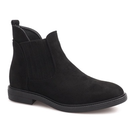 Botas de camurça com elástico 1541 preto 1 Botas de camurça com elástico 1541 preto 1