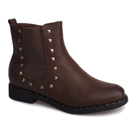 Botas com pregos Z-01 Camel castanho 2
