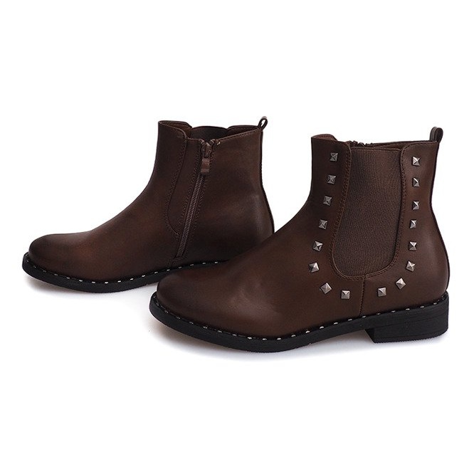Botas com pregos Z-01 Camel castanho 1