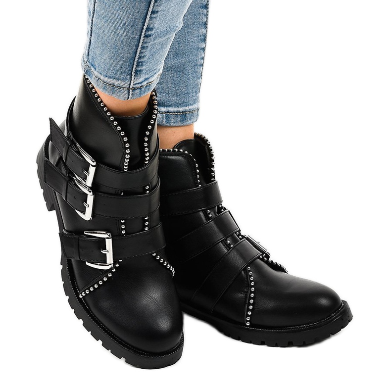 Botas pretas femininas com zíper 2580 preto 2 Botas pretas femininas com zíper 2580 preto 2