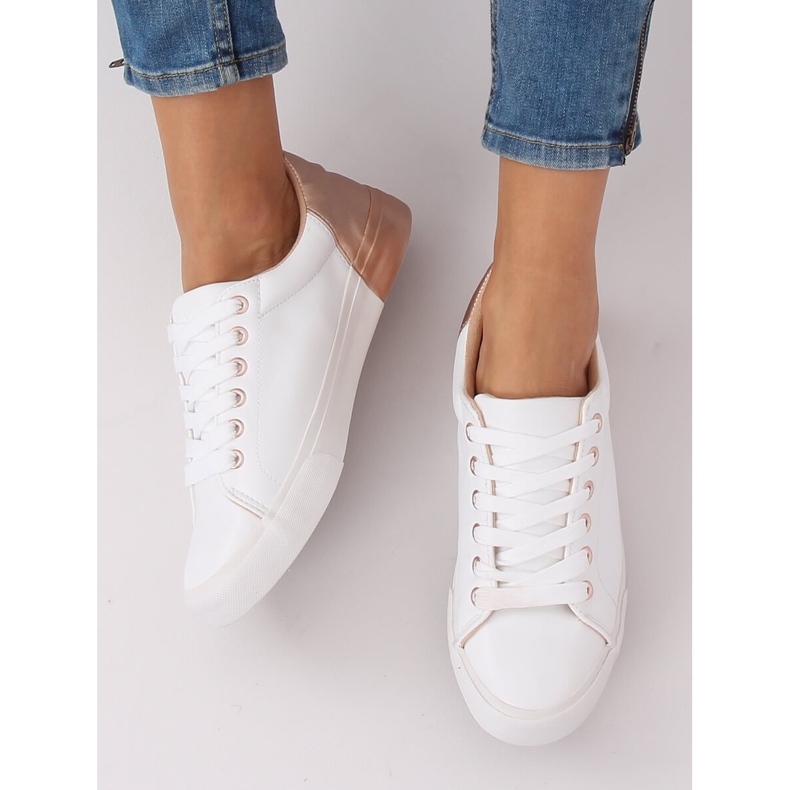 Tênis feminino branco e champanhe A88-29 W-CHAMPAGNE multicolorido 2