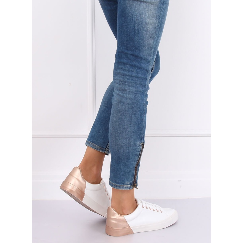 Tênis feminino branco e champanhe A88-29 W-CHAMPAGNE multicolorido 1