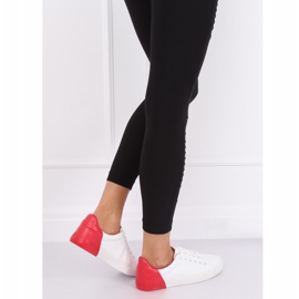 Tênis feminino branco e vermelho A88-29 W-RED 2