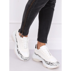 YY-02 Tênis esportivos branco cobra multicolorido 1