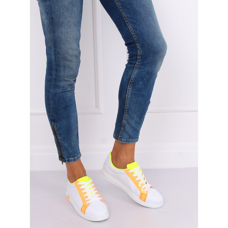 Tênis feminino W-3116 laranja branco amarelo 1
