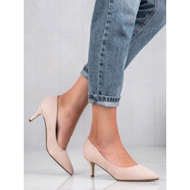 Ideal Shoes Bombas confortáveis ​​em um pino marrom 2