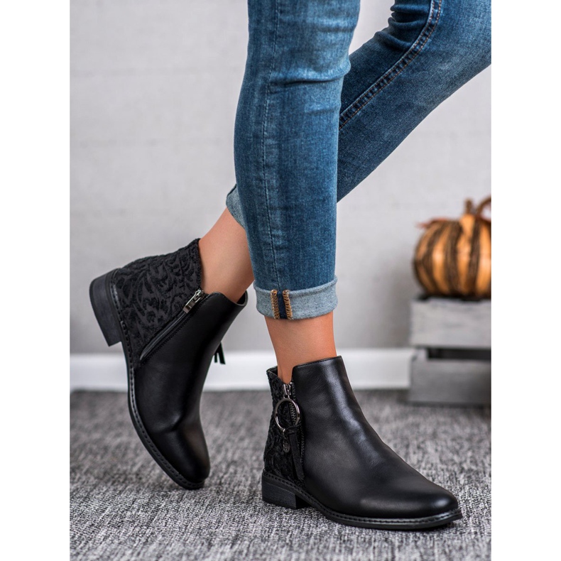 Filippo Botas elegantes com zíper preto 1