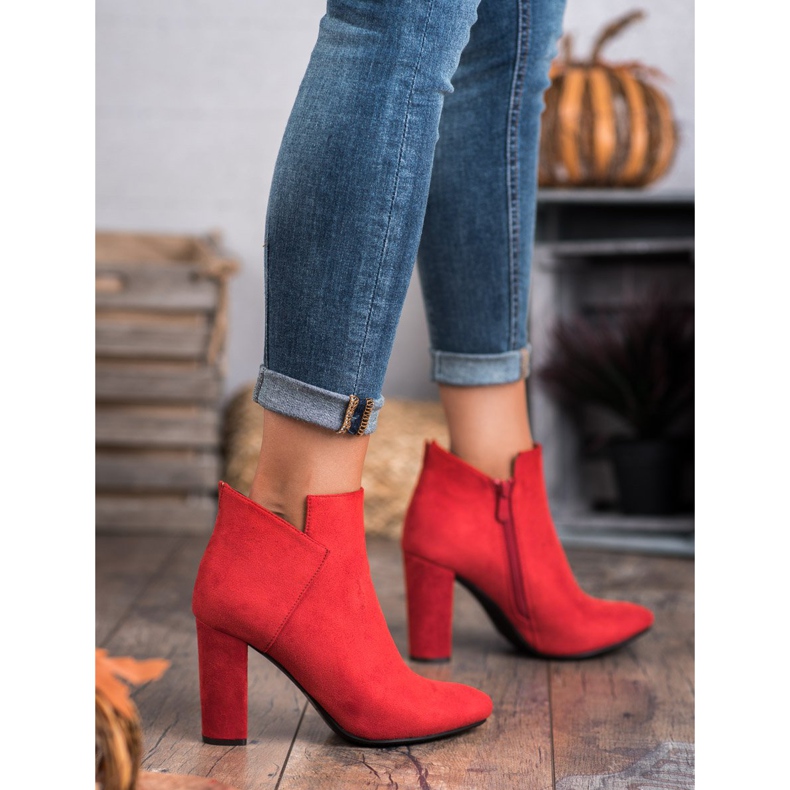 Vinceza Botas de camurça sexy vermelho 1