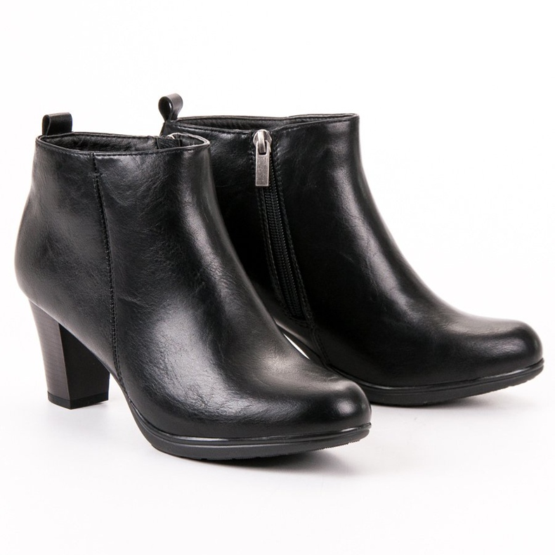 Vinceza Botas de Salto Baixo preto 1