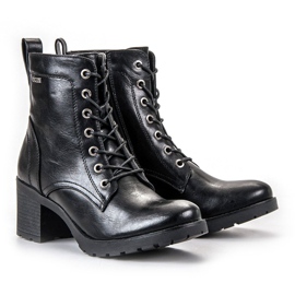 Botas pretas de amarrar VINCEZA preto 2