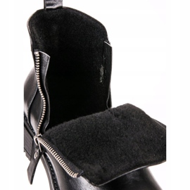 Vinceza Botas de tornozelo baixas com zíper preto 1 Vinceza Botas de tornozelo baixas com zíper preto 1