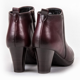 Vinceza Botas de Salto Baixo vermelho 1