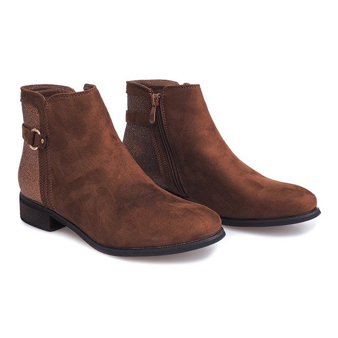 Botas de camurça botas Chelsea HQ873 Camel marrom 1