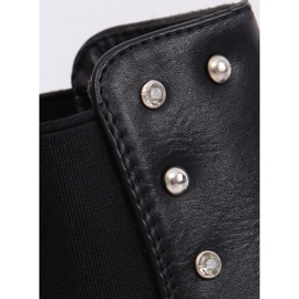 Botas pretas Chelsea com tachas pretas HQ927 Preto 2