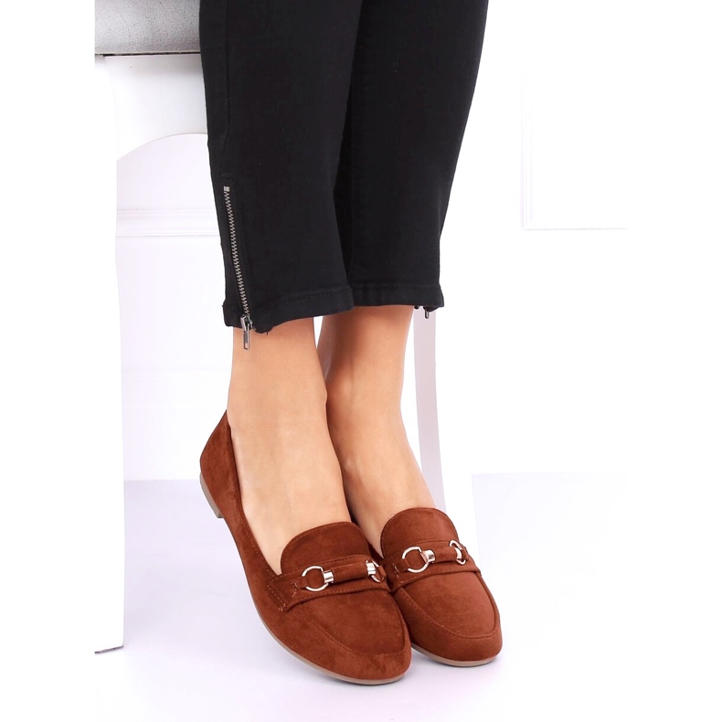 Mocassins femininos tijolo 99-259 D.ORANGE castanho 2
