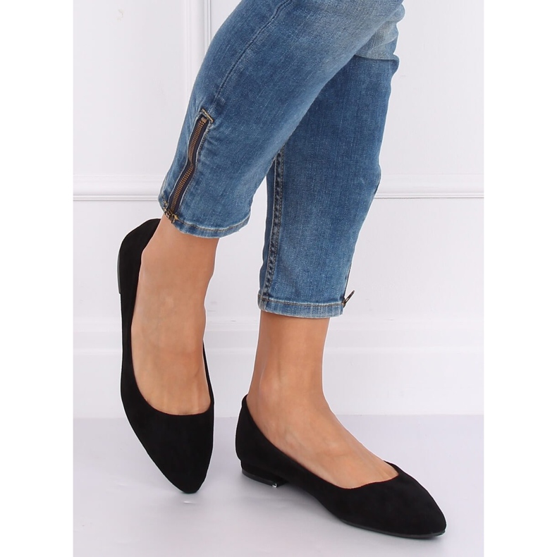 Bailarinas com dedos amendoados preto RC-76 Preto 2