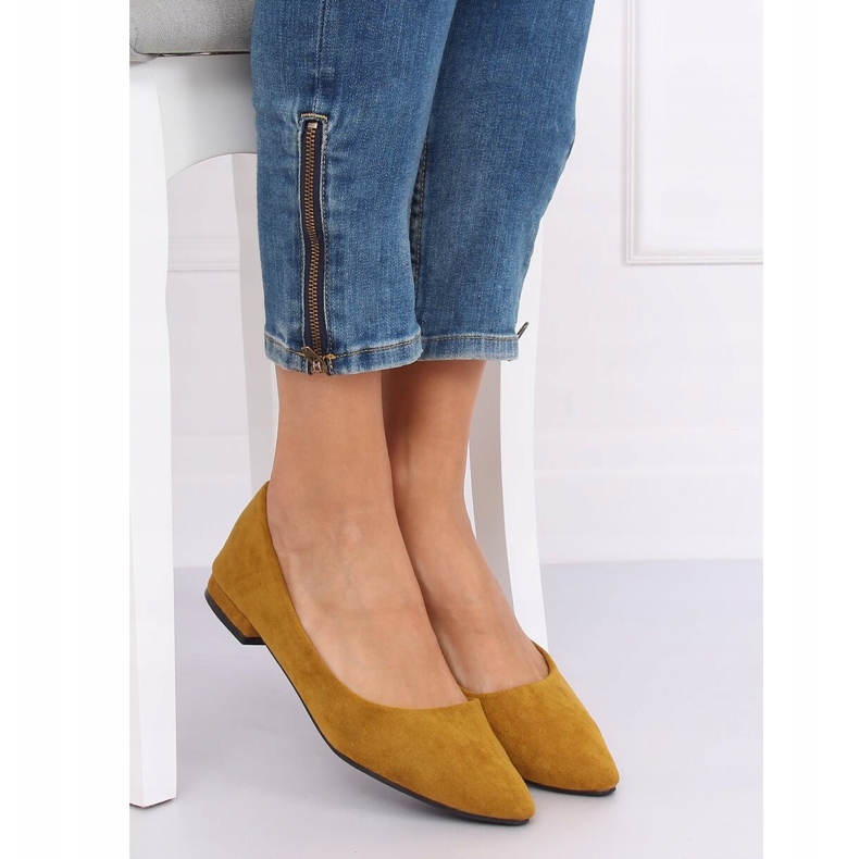 Amarelo RC-76 Bailarinas amarelas com dedos amendoados 2