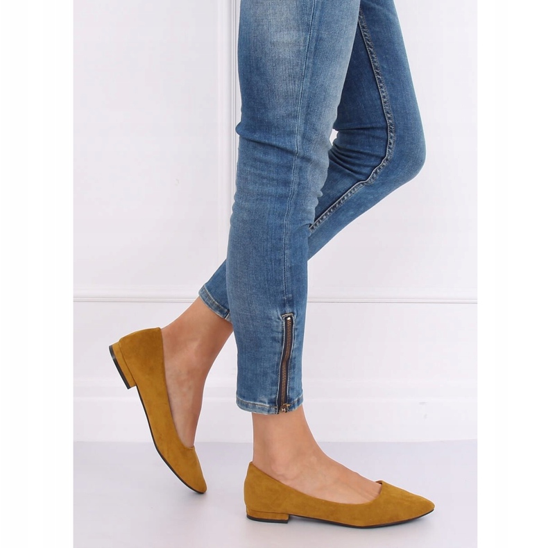 Amarelo RC-76 Bailarinas amarelas com dedos amendoados 1