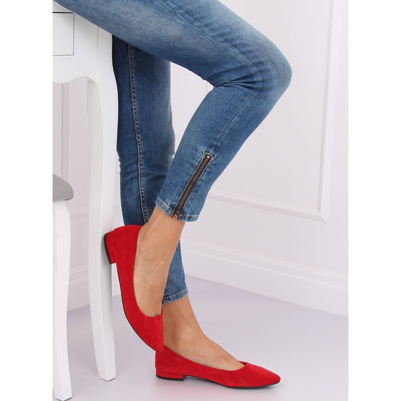 Bailarinas com dedos amendoados vermelho RC-76 Vermelho 1