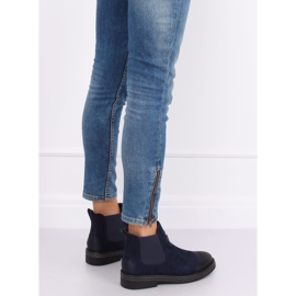 Botas Chelsea azul marinho para mulheres WY-2842 Blue 1