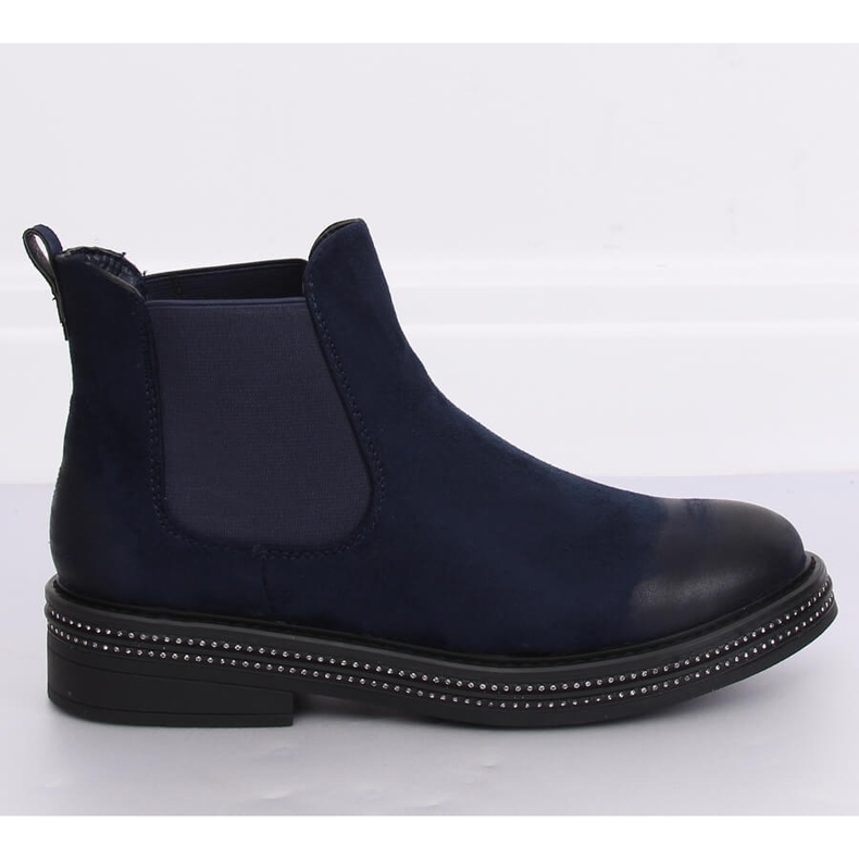 Botas Chelsea azul marinho para mulheres WY-2842 Blue azul-marinho 2