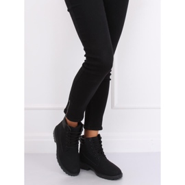 Botas femininas negras de madeira W-3033 Preto 2